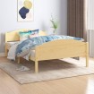 Estructura de cama de madera maciza de pino 120x200 cm