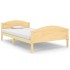 Estructura de cama de madera maciza de pino 120x200