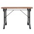 Mesa de comedor madera maciza de abeto y hierro 110x65x82