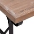 Mesa de comedor madera maciza de abeto y hierro 110x65x82