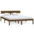 Estructura de cama madera maciza pino marrón miel 120x200