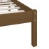 Estructura de cama madera maciza pino marrón miel 120x200