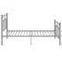 Estructura de cama de metal gris 100x200