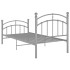 Estructura de cama de metal gris 100x200