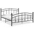 Estructura de cama de metal negra 160x200