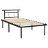 Estructura de cama de metal negro 100x200