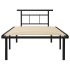 Estructura de cama de metal negro 100x200