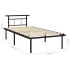 Estructura de cama de metal negro 100x200