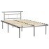 Estructura de cama de metal gris 120x200