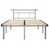 Estructura de cama de metal gris 120x200