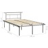 Estructura de cama de metal gris 120x200