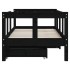 Estructura de cama niños con cajones madera pino negro