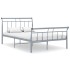 Estructura de cama de metal gris 120x200