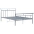 Estructura de cama de metal gris 120x200