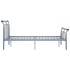 Estructura de cama de metal gris 120x200