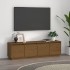 Mueble de TV madera maciza de pino marrón miel 156x37x45