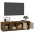 Mueble de TV madera maciza de pino marrón miel 156x37x45