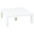 Mesa de jardín de plástico blanco 78x78x31