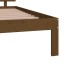 Estructura de cama doble madera maciza marrón miel 120x190