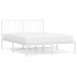 Estructura de cama con cabecero metal blanca 160x200