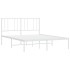 Estructura de cama con cabecero metal blanca 160x200