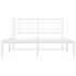 Estructura de cama con cabecero metal blanca 160x200