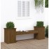 Banco con jardineras madera pino marrón miel 184,5x39,5x56,5