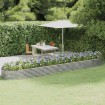 Jardinera arriate acero recubrimiento polvo plata 507x100x36 cm