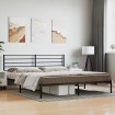 Estructura de cama con cabecero metal negro 193x203 cm