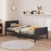 Estructura de cama madera maciza de pino gris 100x200 cm