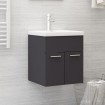 Mueble con lavabo madera de ingeniería gris