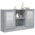 Vitrina madera contrachapada gris Sonoma 120x30,5x70