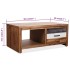 Mesa de centro de madera maciza de acacia 90x50x37,5