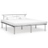 Estructura de cama de metal gris 200x200