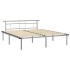 Estructura de cama de metal gris 200x200