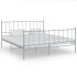 Estructura de cama de metal gris 200x200