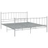 Estructura de cama de metal gris 200x200