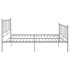 Estructura de cama de metal gris 200x200