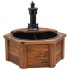 Fuente de agua con bomba madera maciza de abeto 57x57x53