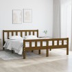 Estructura de cama madera maciza marrón miel 140x190 cm