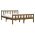 Estructura de cama madera maciza marrón miel 140x190