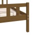 Estructura de cama madera maciza marrón miel 140x190