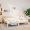 Sofá cama extraíble madera maciza de pino 2x(90x190) cm