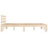 Estructura de cama de madera maciza 140x190