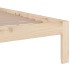 Estructura de cama de madera maciza 140x190