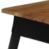 Mesa de comedor de madera de acacia maciza y acero 75x75x76