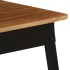 Mesa de comedor de madera de acacia maciza y acero 75x75x76