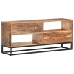 Mueble para TV de madera maciza de acacia rugosa 120x30x50 cm