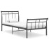 Estructura de cama de metal negro 100x200