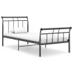 Estructura de cama de metal negro 100x200 cm